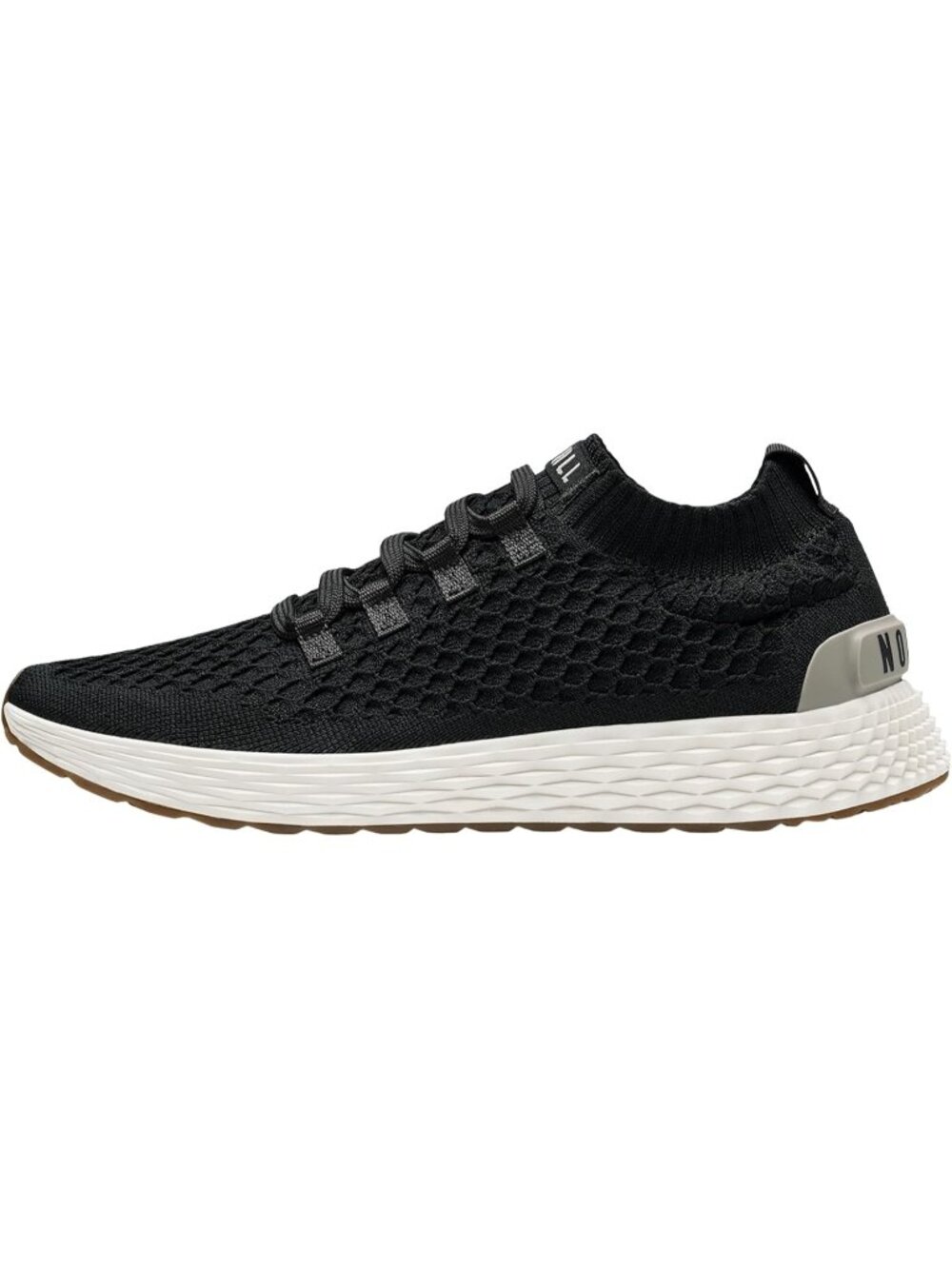 Nobull Men's Jet Black Closed Toe Lace Up Allday Knit Athletic Sneakers Shoes